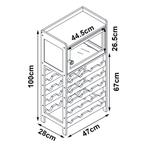 [en.casa] Wijnrek Gjerstad bamboe voor 20 flessen 100x47x28, Nieuw, Verzenden