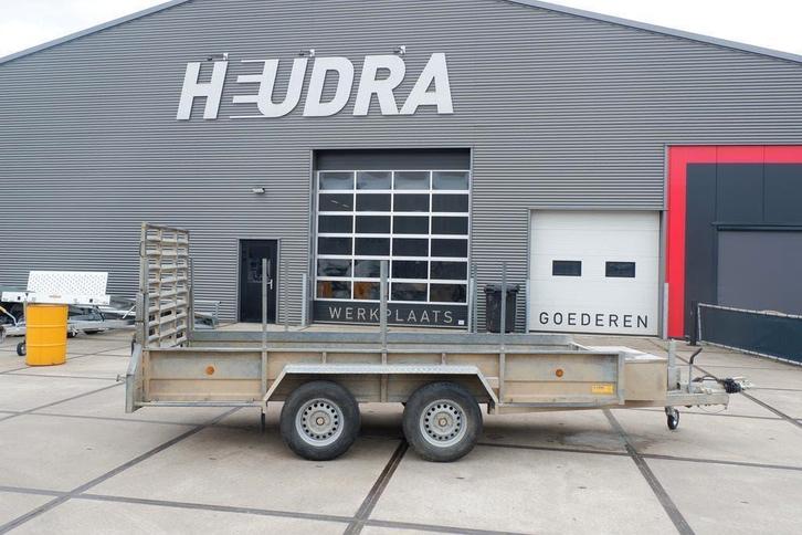 Gebruikte Heudrax machinetransporter 3500kg  400x135cm, Auto diversen, Aanhangers en Bagagewagens, Gebruikt