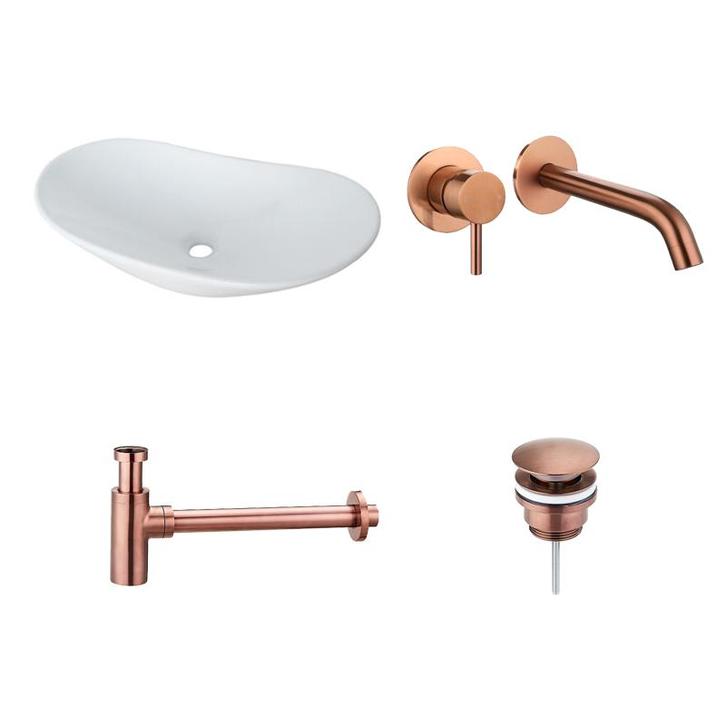 Sani Royal Keramische Waskomset Costa Brons, Doe-het-zelf en Verbouw, Sanitair