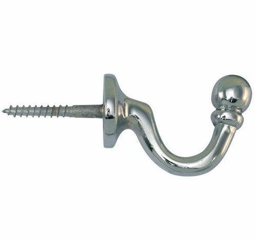 Schroefhaak Kogel 47mm glans chroom, Huis en Inrichting, Woonaccessoires | Kapstokken, Nieuw, Ophalen of Verzenden