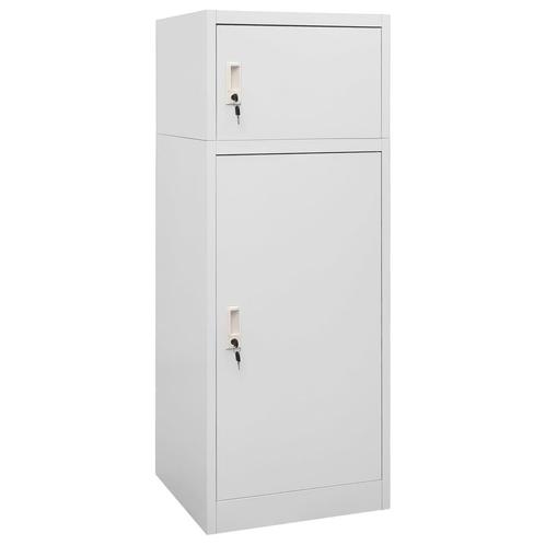 vidaXL Zadelkast 53x53x140 cm staal lichtgrijs, Dieren en Toebehoren, Paarden en Pony's | Overige Paardenspullen, Nieuw, Verzenden