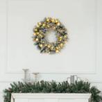 Kerstkrans Met LED-verlichting, Rode Bessen, Realistische Ui, Diversen, Kerst, Verzenden, Nieuw