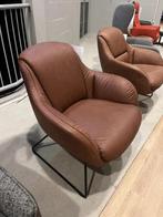 Fauteuil Givano leer bruin  50% Extra korting stoel leder, Ophalen, Givano braun leather, Nieuw, 75 tot 100 cm