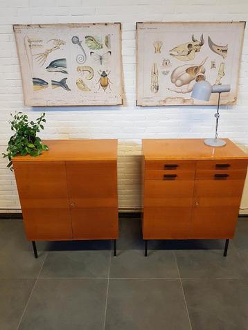 Strakke Vintage Midcentury 1960/70 Dressoir Wandkasten