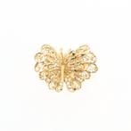 Gouden hanger van een vlinder (vlinder kettinghanger), Ophalen of Verzenden, Gebruikt, Goud, Overige merken