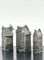 No reserve-Drie rondom bewerkte Hollands zilveren, Antiek en Kunst