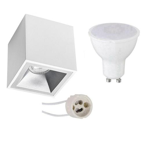 Voordeelset Opbouwspot Set - Pragmi Cliron Pro - GU10, Huis en Inrichting, Lampen | Spots, Plafondspot of Wandspot, Nieuw, Led