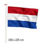 NR 104: Nederlandse vlag 150x225 cm standaard blauw, Diversen, Vlaggen en Wimpels, Nieuw