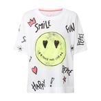 Frogbox • wit t-shirt met smiley • S, Kleding | Dames, Tops, Nieuw, Frogbox, Wit, Maat 36 (S)
