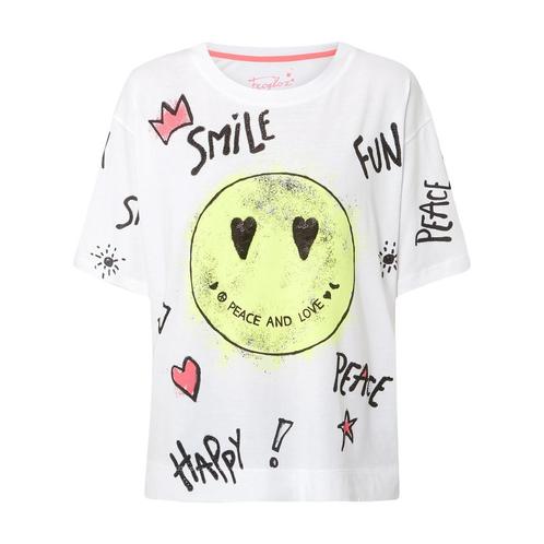 Frogbox • wit t-shirt met smiley • S, Kleding | Dames, Tops, Wit, Nieuw, Maat 36 (S), Verzenden