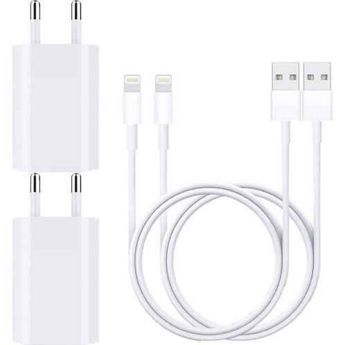 iPhone Adapter - 2 Meter Lightning USB Oplader Kabel voor, Telecommunicatie, Mobiele telefoons | Telefoon-opladers, Ophalen of Verzenden