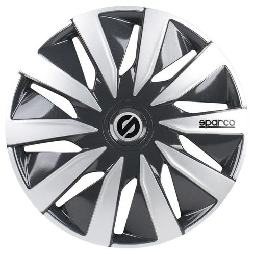 4-Delige Sparco Wieldoppen  Lazio 14-inch grijs/zilver, Auto diversen, Wieldoppen, Verzenden