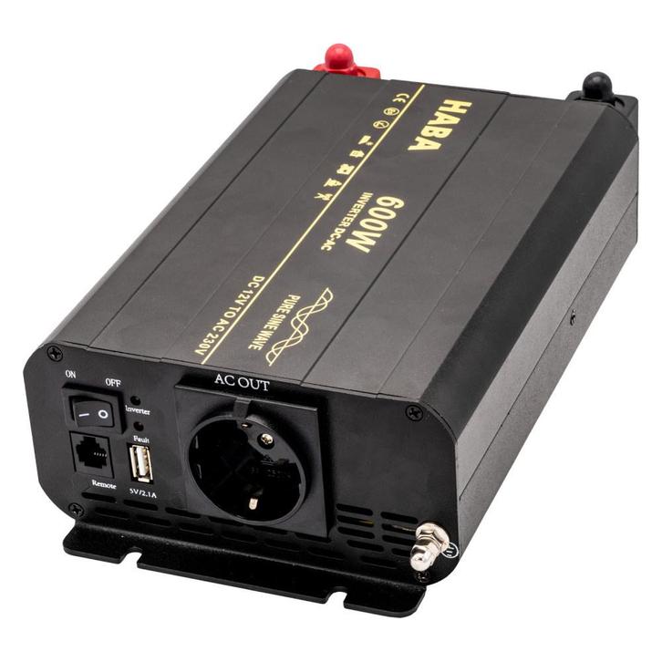 Pure Sinus Omvormer 12V-230V 600W, Doe-het-zelf en Verbouw, Elektra en Kabels, Ophalen of Verzenden