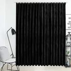 vidaXL Gordijn verduisterend met haken 290x245 cm fluweel, Huis en Inrichting, Verzenden, Nieuw, Zwart