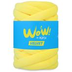 Katia WOW Velvet - 507 Geel - Jumbo Chenille Garen voor Ha, Hobby en Vrije tijd, Breien en Haken, Ophalen of Verzenden, Nieuw