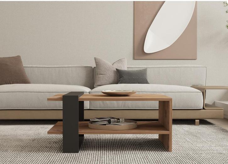 Asir 835PUQ2826 Koffietafel 95 x 80 x 55 cm van €99 voor €63, Huis en Inrichting, Tafels | Bijzettafels, 45 tot 60 cm, 75 cm of meer