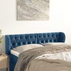 vidaXL Hoofdbord met randen 147x23x78/88 cm fluweel, Huis en Inrichting, Slaapkamer | Bedden, Verzenden, Nieuw, Blauw, Stof