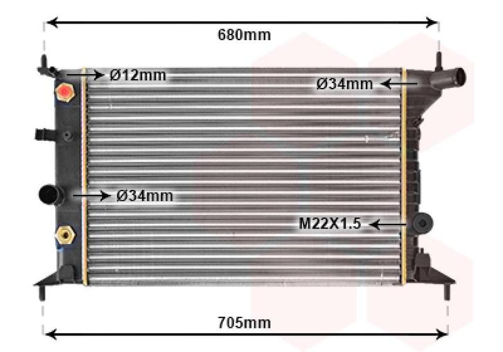 RADIATOR VOOR OPEL VECTRA B 1995-1998 1300158, Auto-onderdelen, Airco en Verwarming, Nieuw, Ophalen of Verzenden