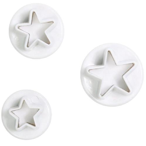 Culpitt Plunger Cutter Set Sterren 3st., Hobby en Vrije tijd, Taarten en Cupcakes maken, Nieuw, Verzenden