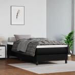vidaXL Boxspring bed kunstleer zwart 100x200 cm, Huis en Inrichting, Overige materialen, 100 cm, Eenpersoons, Verzenden
