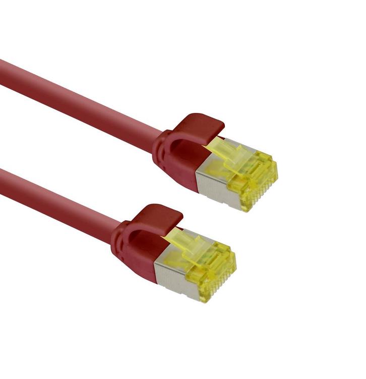 Ultra slim Patchkabel S/FTP Cat 6A rood 2 M, Computers en Software, Pc- en Netwerkkabels, Nieuw, Ophalen of Verzenden