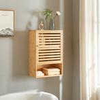 Badkamerkast Gjesdal 60x40x20 cm bamboe naturel [en.casa], Huis en Inrichting, Badkamer | Badkamermeubels, Verzenden, Nieuw