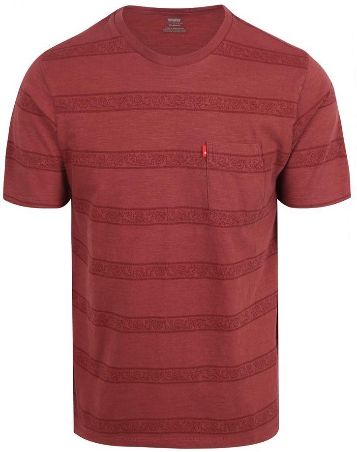 Levis T-shirt Classic Streep Rood maat M Heren, Kleding | Heren, T-shirts, Rood, Nieuw, Maat 48/50 (M), Verzenden