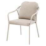 Sandora dining tuinstoel aluminium latte stapelbaar, Tuin en Terras, Tuinstoelen, Ophalen of Verzenden, Nieuw