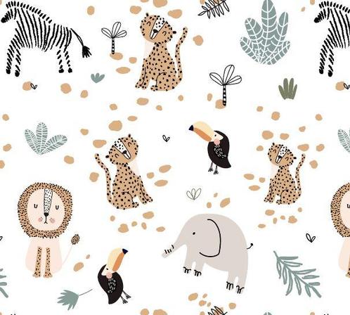 Inpakpapier Dierentuin Zoo - Breedte 30 cm - m lang -, Hobby en Vrije tijd, Knutselen, Overige typen, Nieuw, Ophalen of Verzenden
