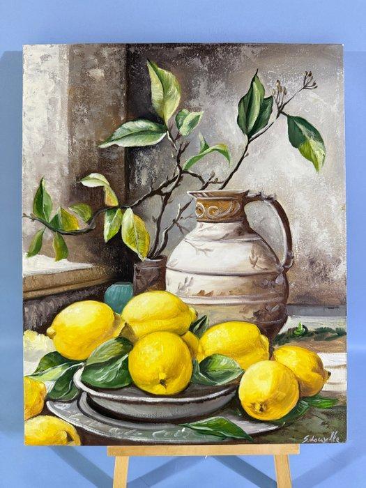 S. Langella (XX) - Limoni, Antiek en Kunst, Kunst | Schilderijen | Klassiek