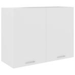 vidaXL Hangkast Lyon 80x31x60 cm bewerkt hout wit, Verzenden, Nieuw, Wit