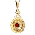 Gouden hanger met bloedkoraal 14 krt, Sieraden, Tassen en Uiterlijk, Kettinghangers, Ophalen of Verzenden, Nieuw