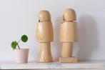 Twee vintage sosaku Kokeshi-poppen - Hout - Japan