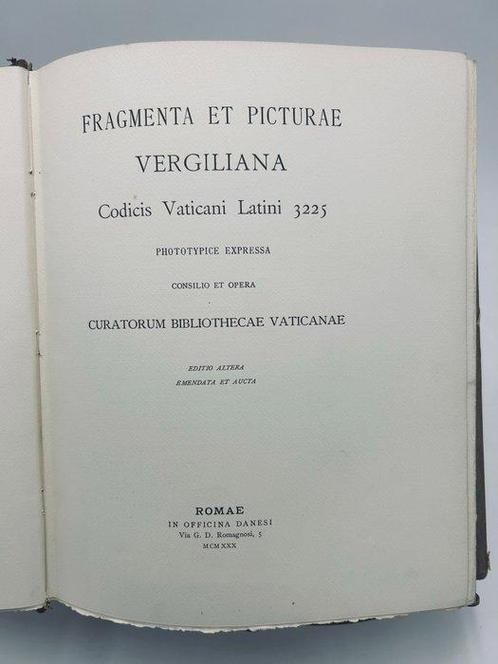 Virgil - Fragmenta et Picturae Vergiliana. Codicis Vaticani, Antiek en Kunst, Antiek | Boeken en Bijbels