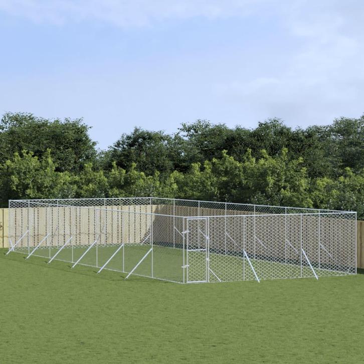 vidaXL Hondenkennel voor buiten 6x14x2 m gegalvaniseerd, Dieren en Toebehoren, Honden-accessoires, Nieuw, Verzenden