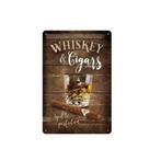 Whiskey & Cigars reclamebord relief, Verzenden, Nieuw