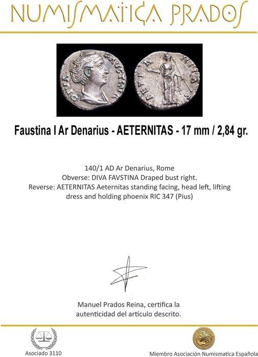 Romeinse Rijk. Faustina I († 140/1 n.Chr.). Denarius, Postzegels en Munten, Munten | Europa | Niet-Euromunten