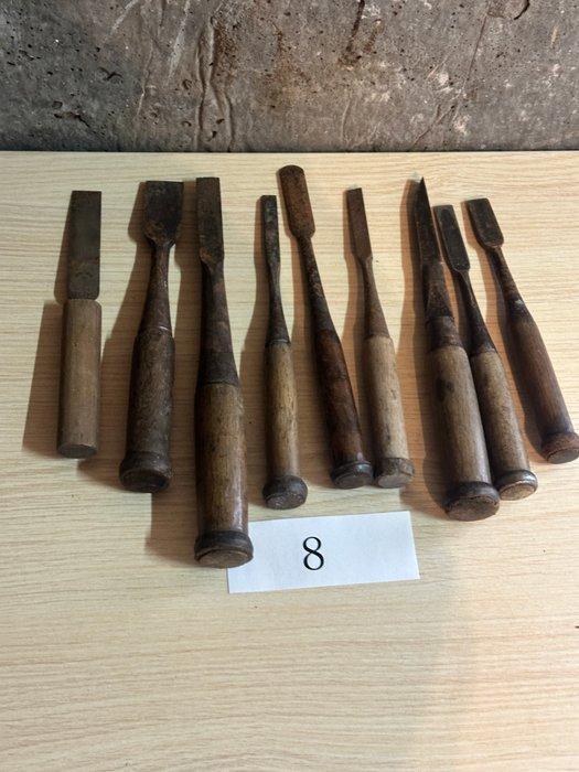 Japanese Vintage Nomi Wood Carving Chisels & Gouges (Lot, Antiek en Kunst, Antiek | Wandborden en Tegels