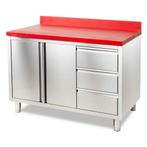 HCB Werkkast - snijtafel - 2 klapdeuren - lades - 120 cm -, Zakelijke goederen, Horeca | Keukenapparatuur, Verzenden, Nieuw in verpakking