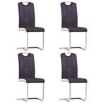 vidaXL Eetkamerstoelen 4 st kunstleer bruin, Huis en Inrichting, Stoelen, Verzenden, Nieuw, Bruin