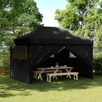 vidaXL Partytent inklapbaar pop-up met 4 zijwanden zwart, Verzenden, Nieuw, Partytent