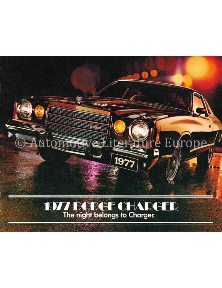 1977 DODGE CHARGER BROCHURE ENGELS, Boeken, Auto's | Folders en Tijdschriften