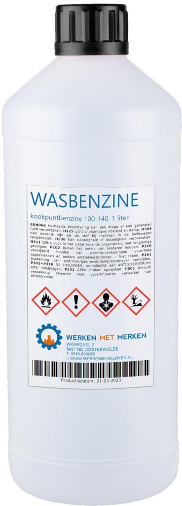 Wmm Chemie Wasbenzine 1 liter, fles, Doe-het-zelf en Verbouw, Verf, Beits en Lak, Nieuw, Verzenden