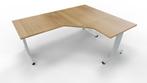 Hoekbureau 3331 - Alu - Toscaans noten - 200 x 80/160 x 80