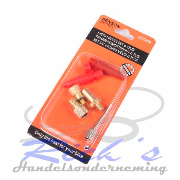 Ventiel verloop set 6 delig verloopnippel, Auto-onderdelen, Banden en Velgen, Nieuw, Ophalen of Verzenden