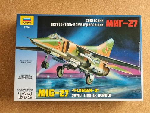 Zvezda 7228 MiG-27 1:72, Hobby en Vrije tijd, Modelbouw | Vliegtuigen en Helikopters, Verzenden