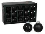 Glasballen zwarte kerstballen van glas black combi cap - 57, Ophalen of Verzenden, Nieuw