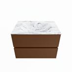MONDIAZ VICA-DLUX 70cm badmeubel onderkast Rust 2 lades., Ophalen of Verzenden, Nieuw, Bad