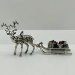 Manifattura italiana - Beeldje - Renna con slitta e doni -