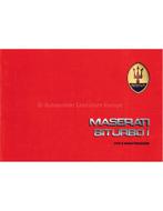 1986 MASERATI BITURBO I INSTRUCTIEBOEKJE ITALIAANS, Auto diversen, Handleidingen en Instructieboekjes